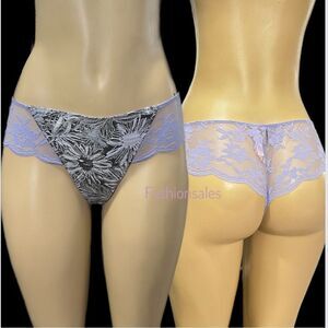 Victoria’s Secret Dream Angels Wide Side lace / metallic Thong Panty Medium